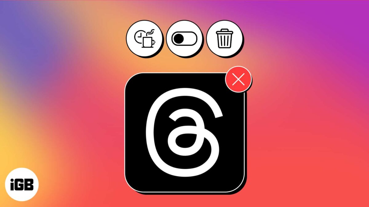 How to deactivate or delete threads account on iphone