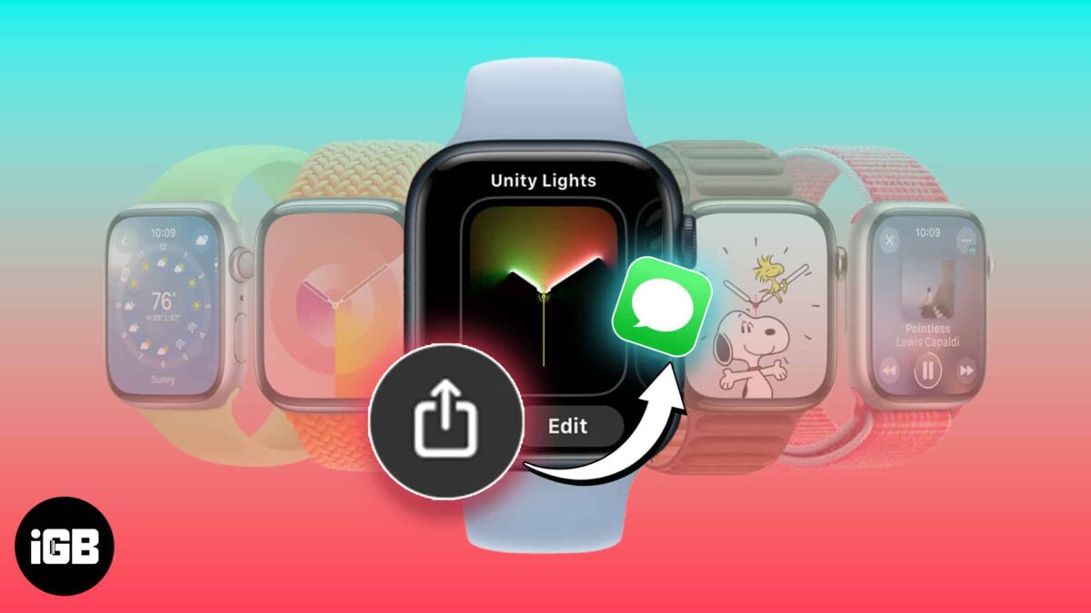 How to share apple watch faces