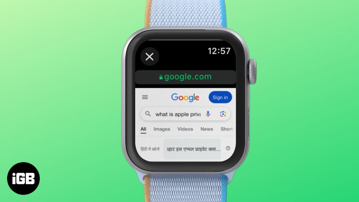 Browse the web on apple watch