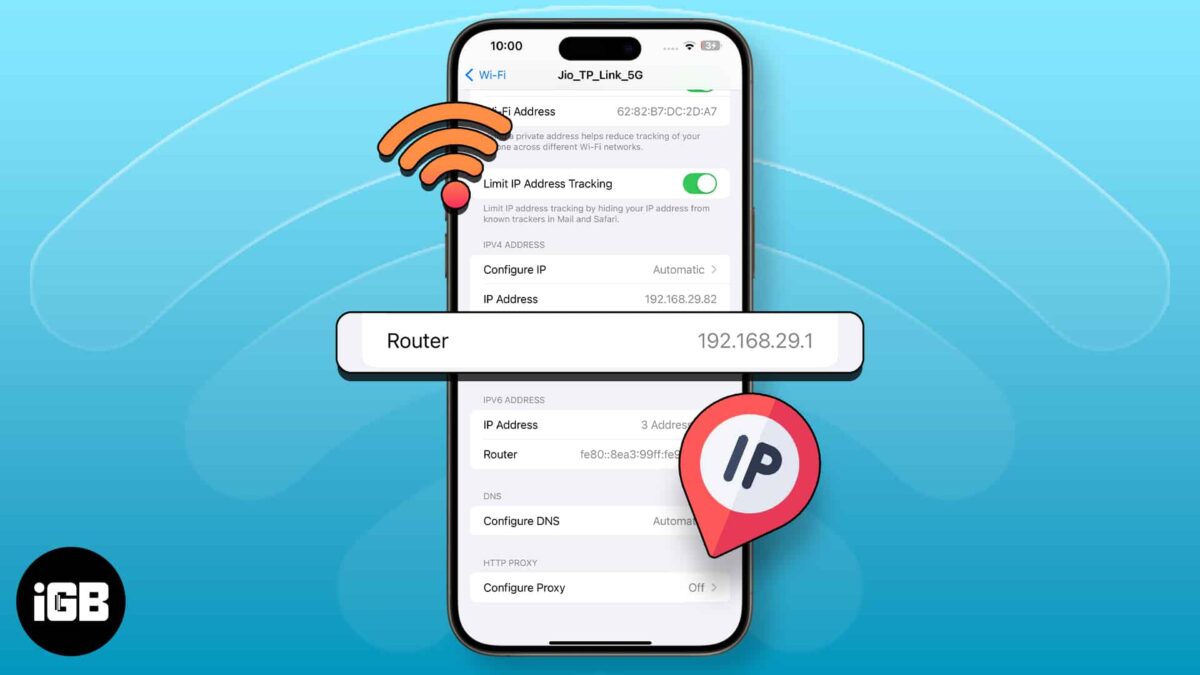 How to find router ip address from iphone ipad