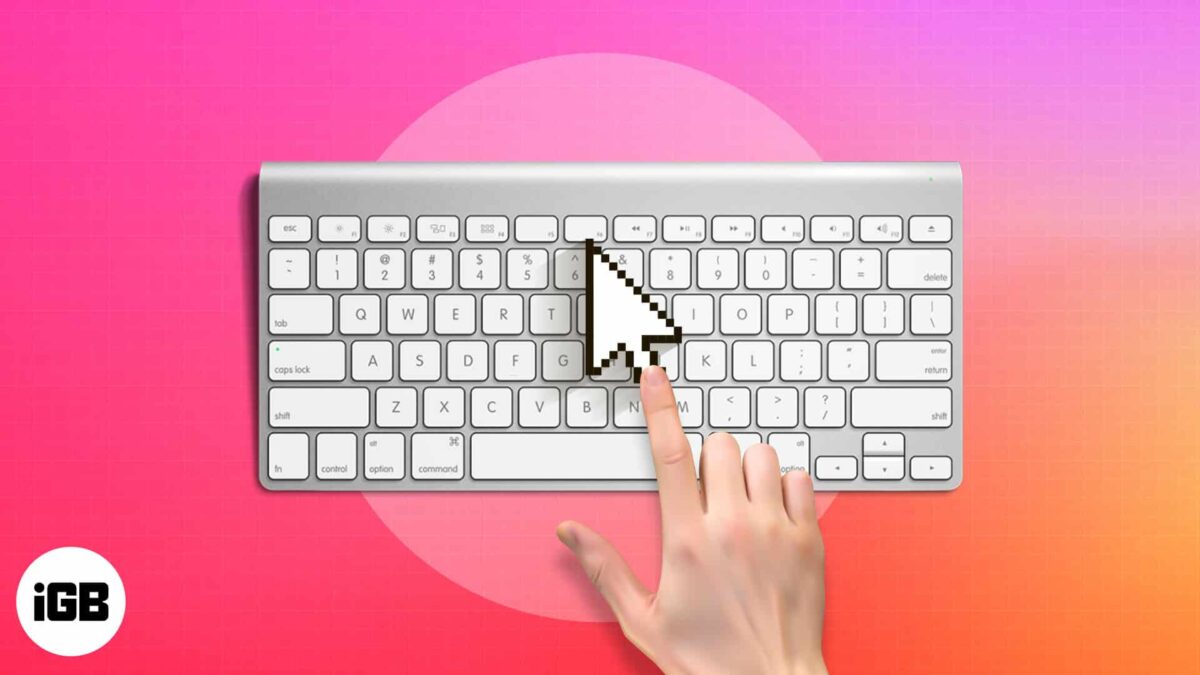 How to move mouse pointer using the keyboard on mac
