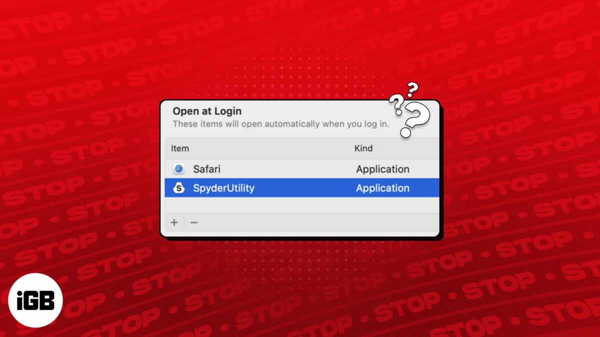 How to stop apps from opening at startup on mac
