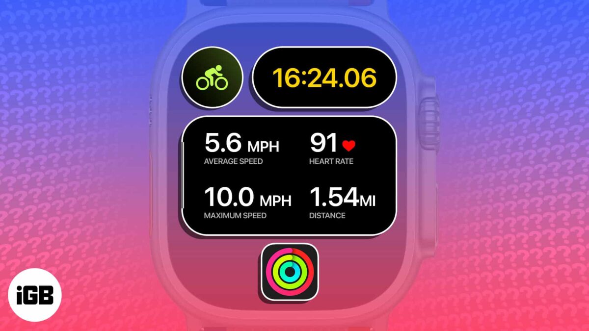 How to view apple watch live cycling metrics on iphone