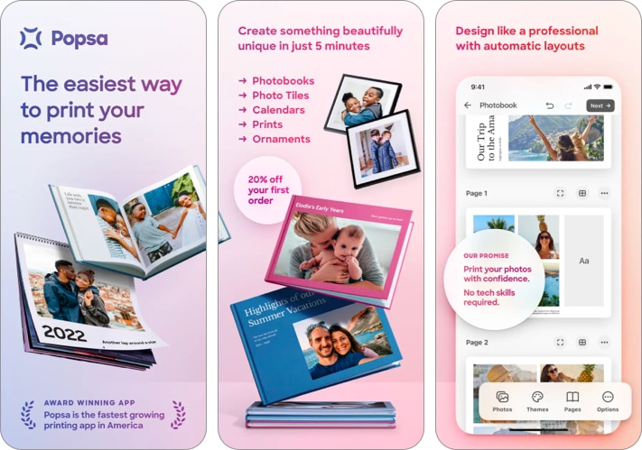 Popsa best photo book app for iPhone and iPad