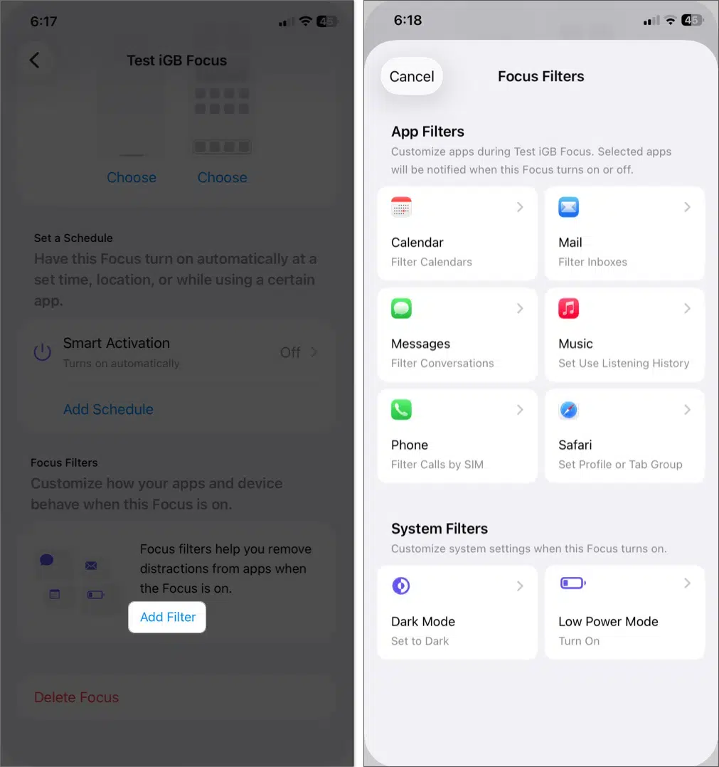 16 Reasons to Use Dual SIM iPhone with iOS 26 – iGeeksBlog add-focus-filter-in-focus-mode