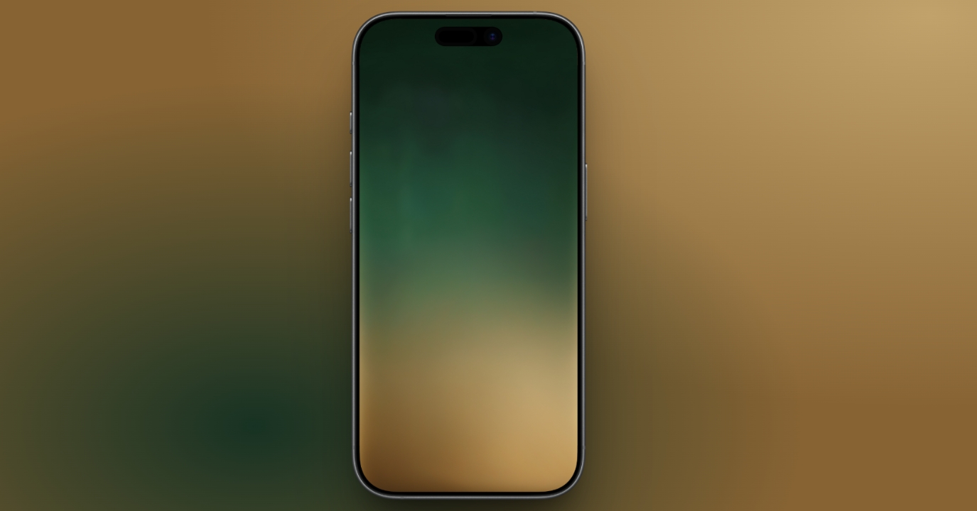 Green Gold Gradient Curved Wallpaper
