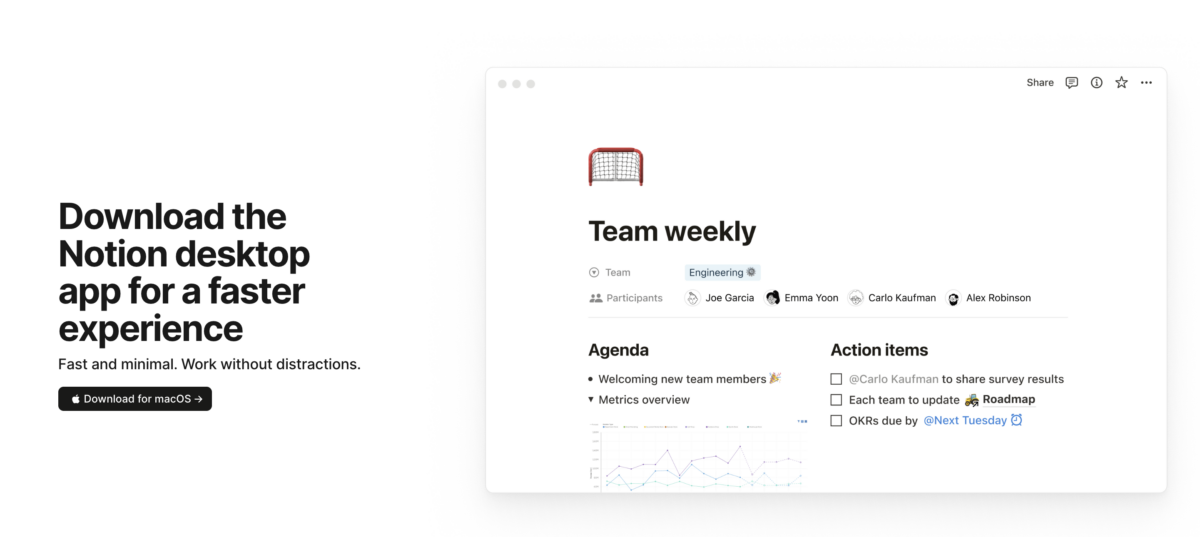 Notion - Best for project management