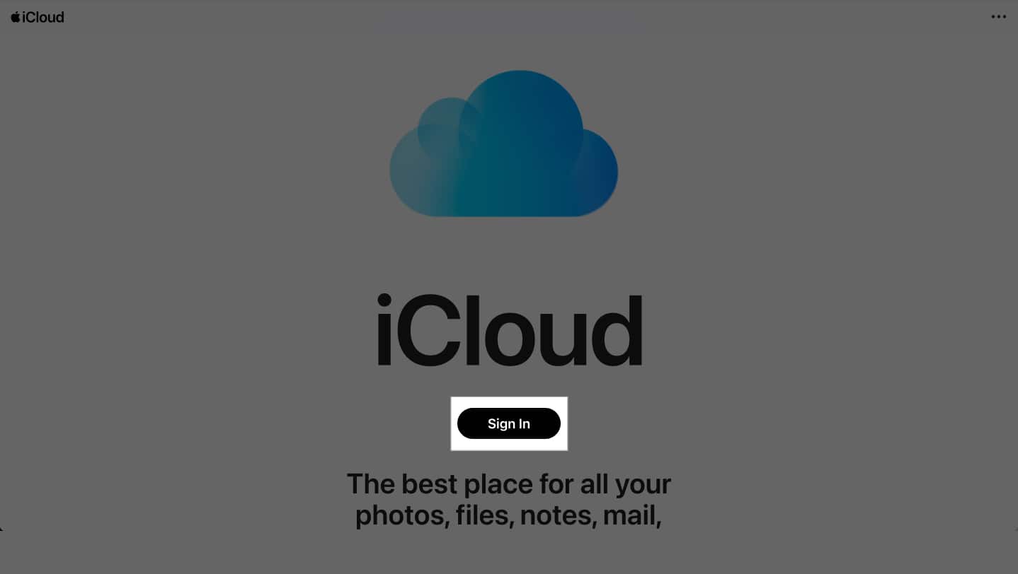 Select Sign In and enter your Apple ID credentials.