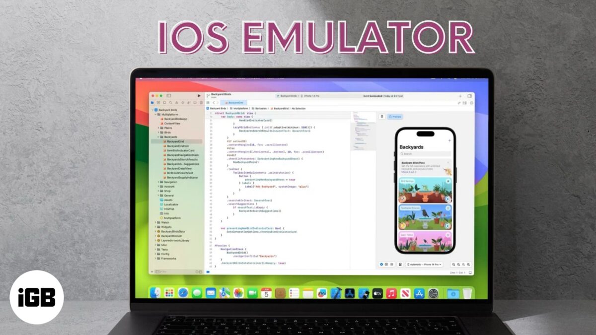 Ios emulator to run app on mac