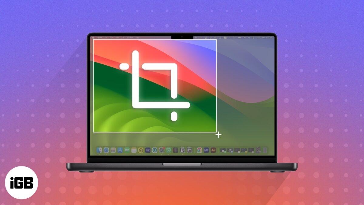 How to crop a screenshot on mac