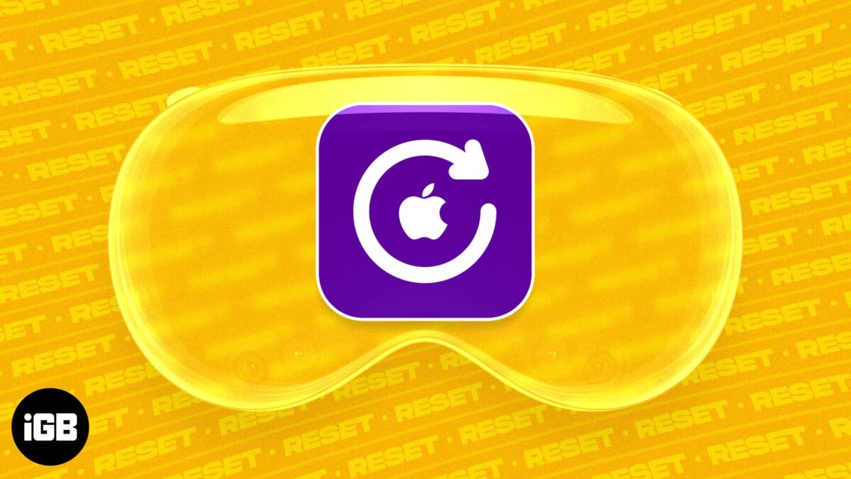 How to factory reset apple vision pro