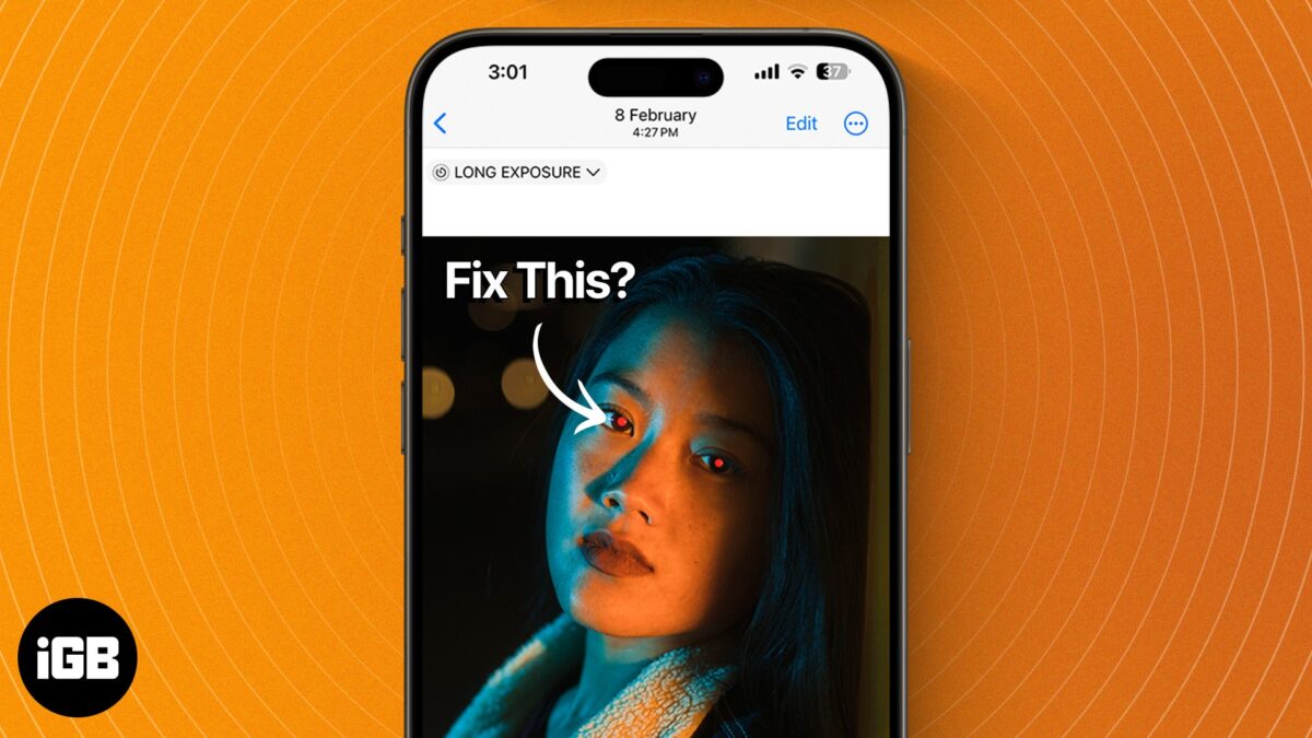 How to fix red eye on iphone and ipad