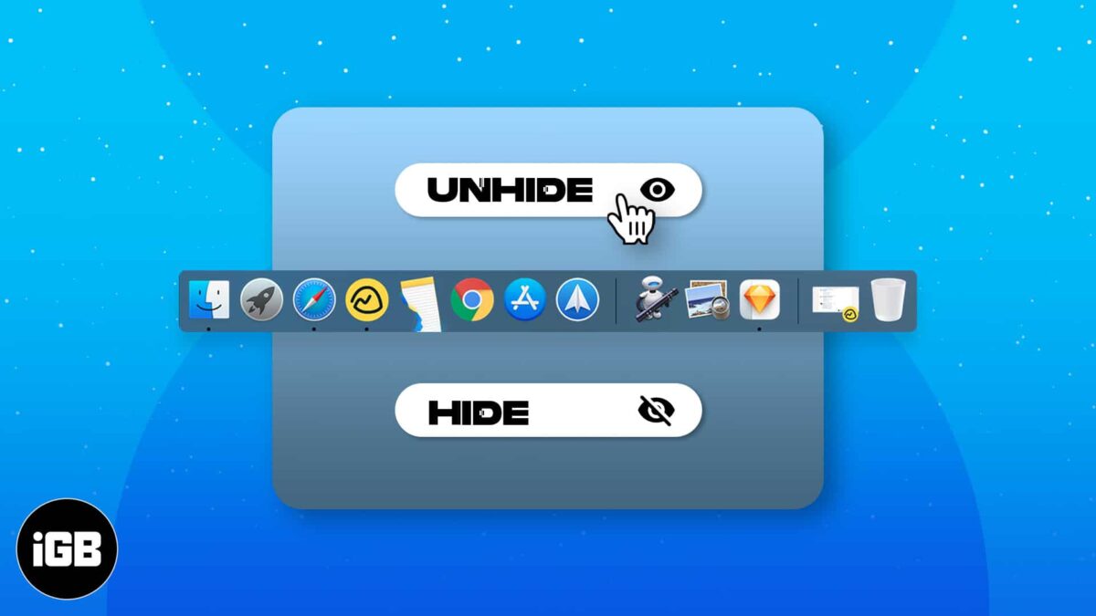 How to hide or show the dock in macos