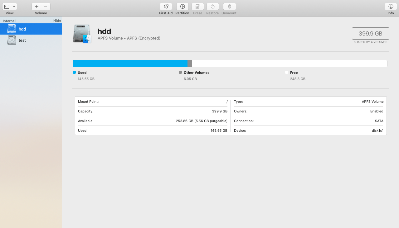 In build disk utility partition manager softwares for mac