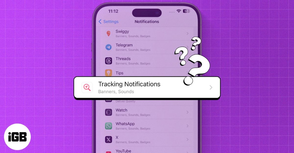 Tracking Notifications on iPhone