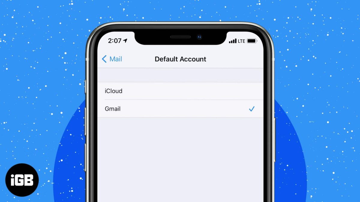 How to change default email account on iphone