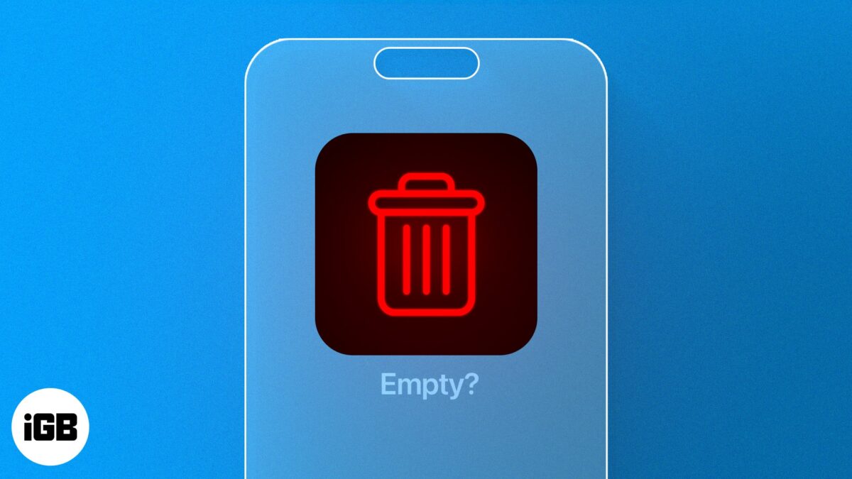 How to empty trash on iphone