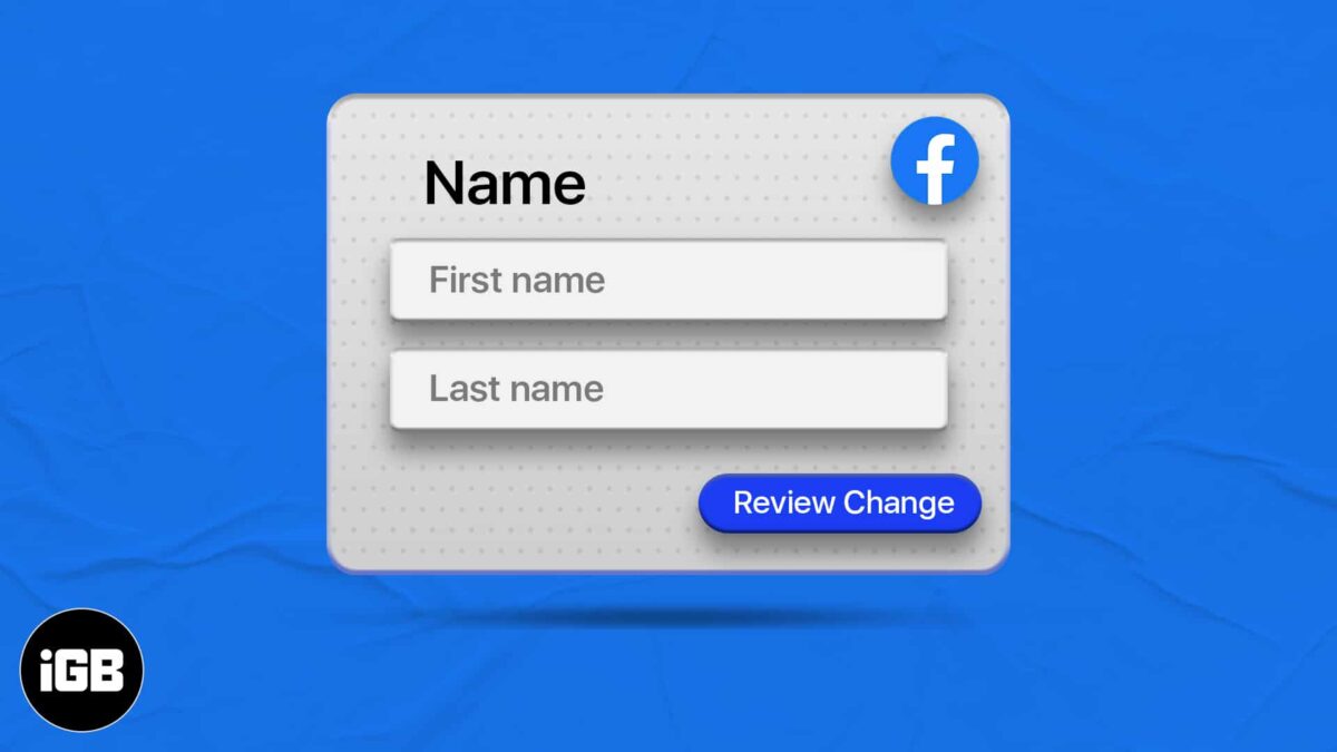 How to change your name on facebook