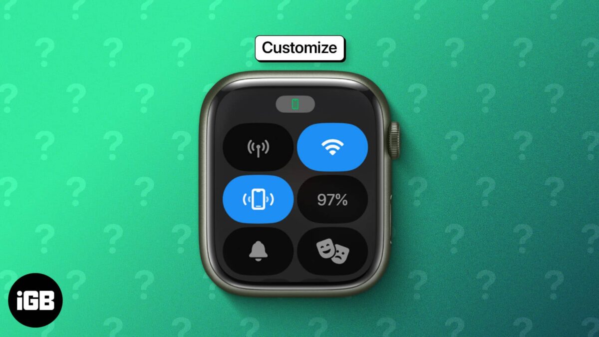 How to use apple watch control center