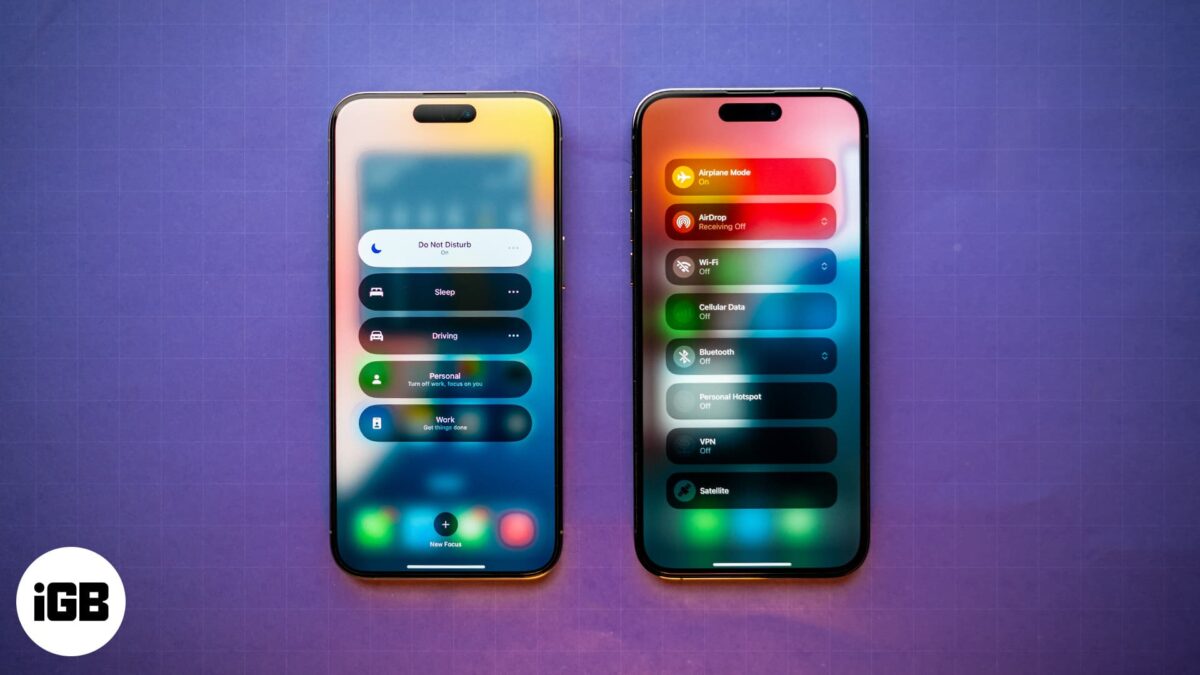 Focus vs airplane mode on iphone