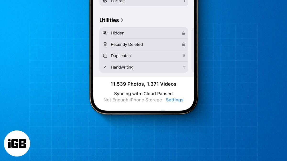 syncing with icloud paused error on an iphone