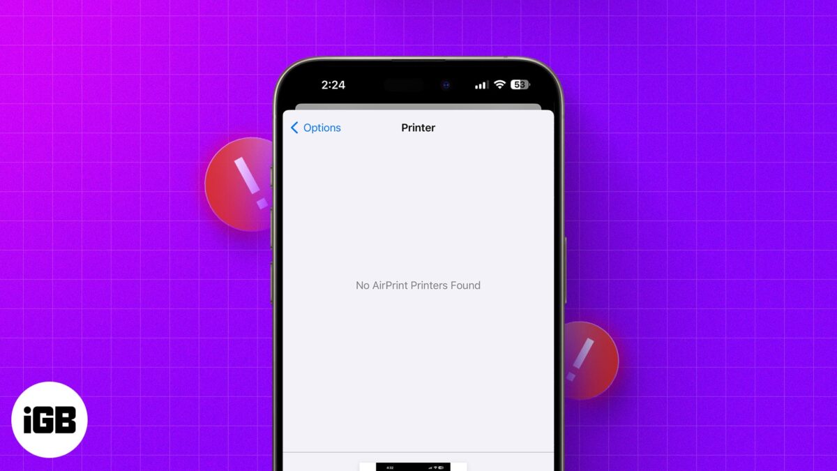How to fix no airprint printers found error on iphone