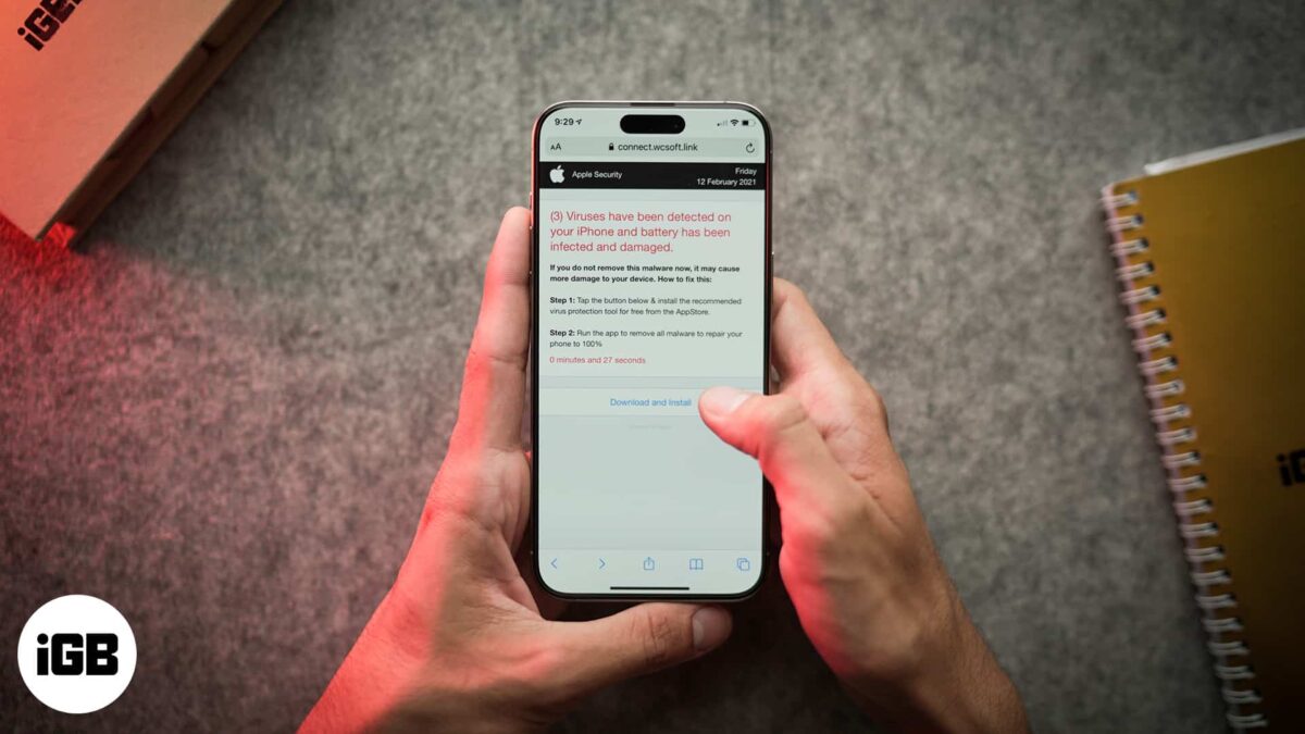 How to remove fake apple security alert scam on iphone