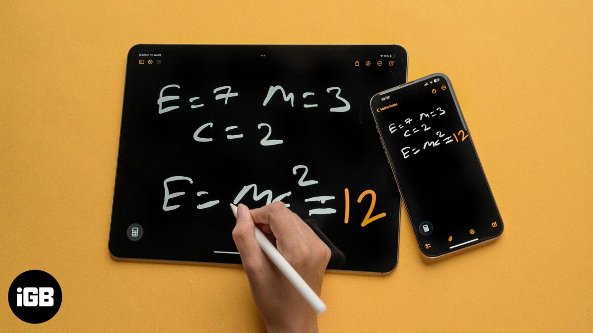 How to use math notes on ipad and iphone