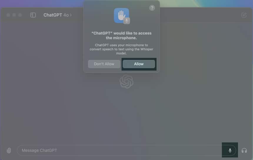 Now select Microphone, allow necessary permissions to start giving voice commands.