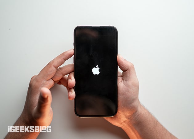 iPhone restart screen.