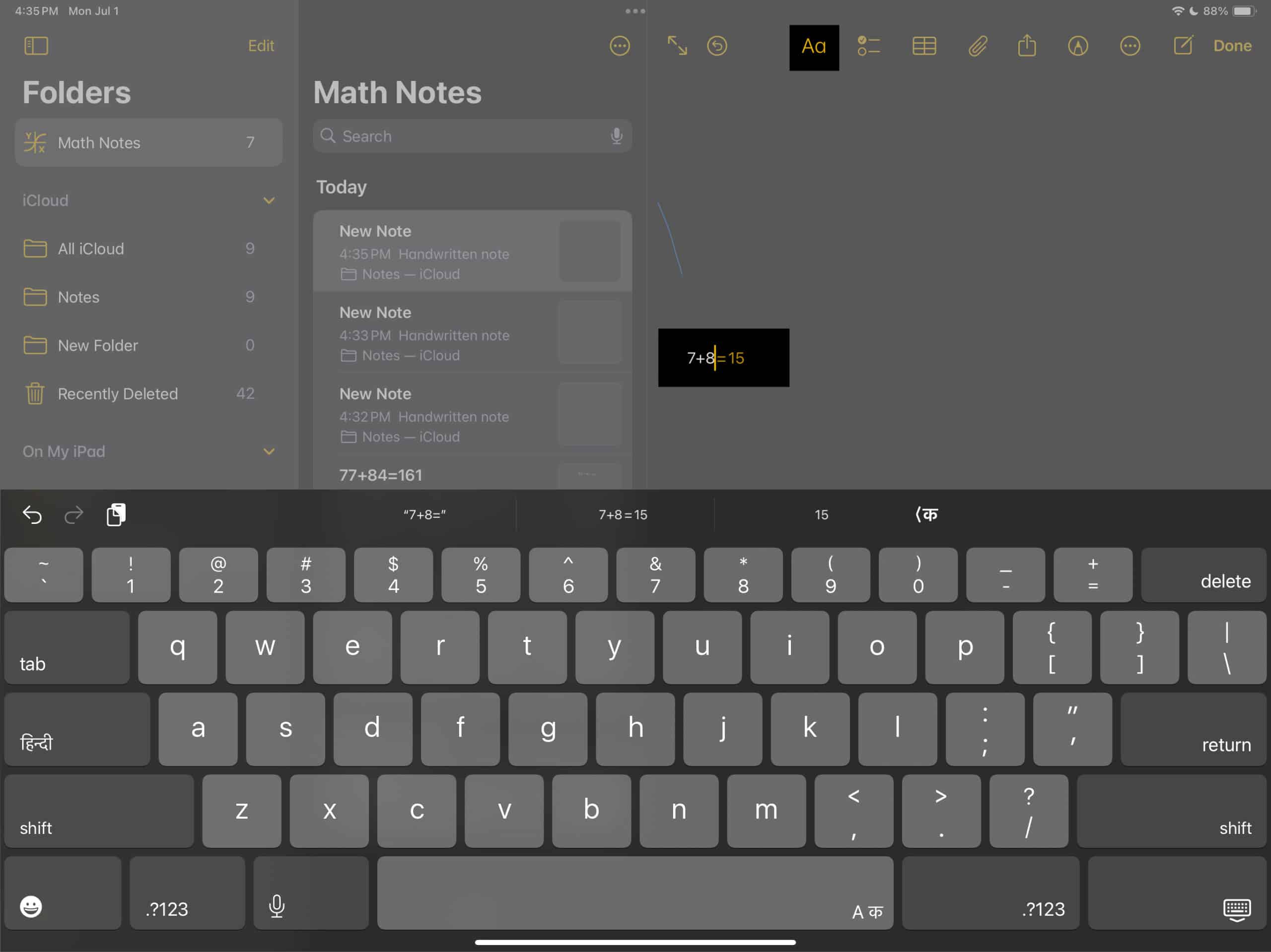 Aa button to input using keyboard.