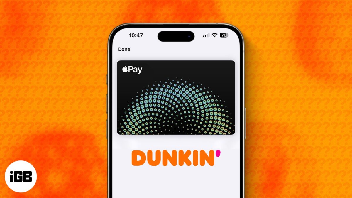 Does dunkin take apple pay
