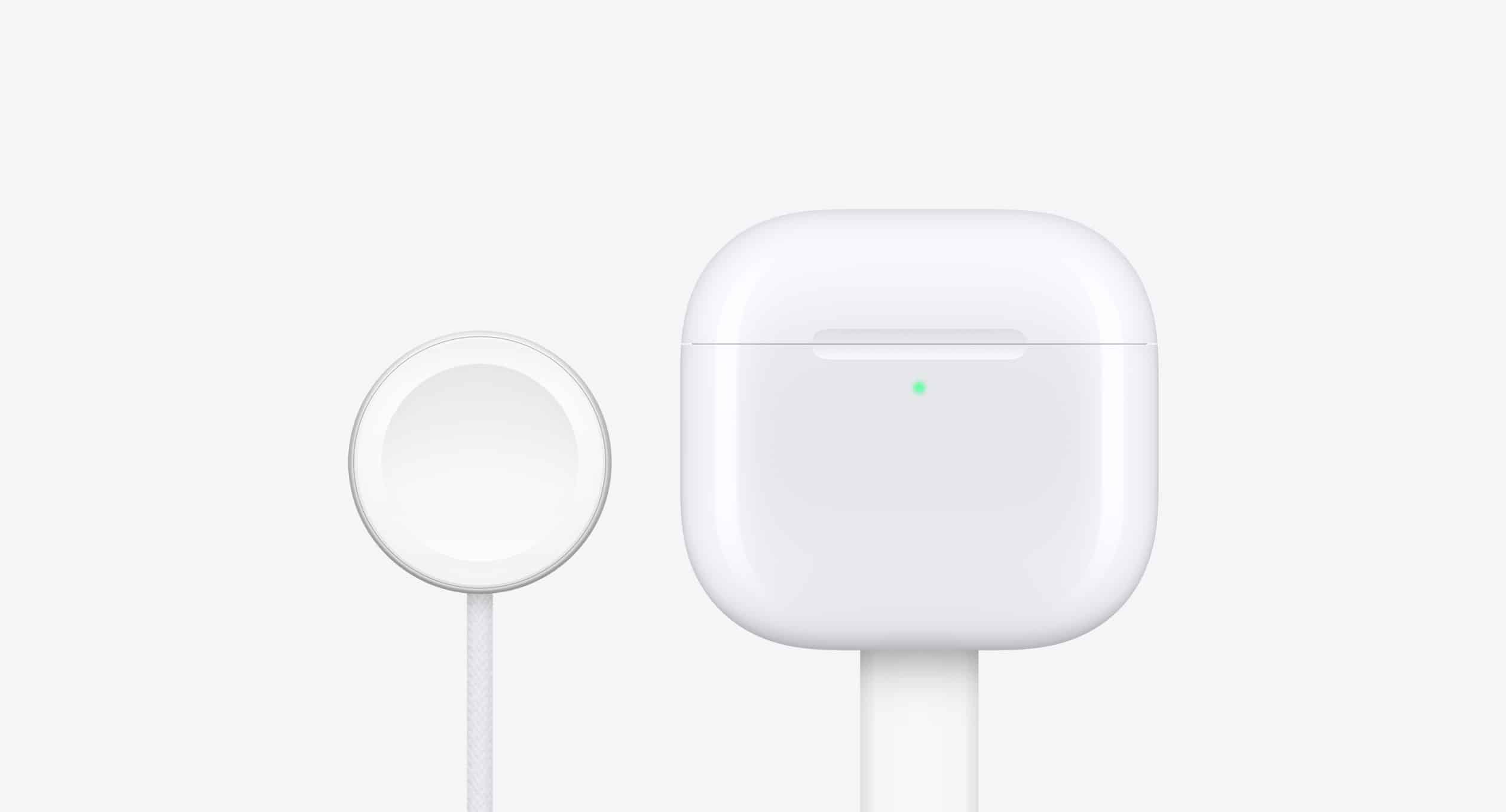 AirPods with their charging cable.