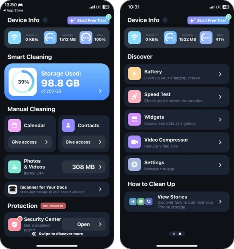 Clean Up Storage - Cleaner Kit app.