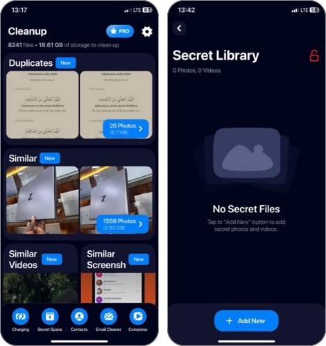 Cleanup iPhone cleaner app.