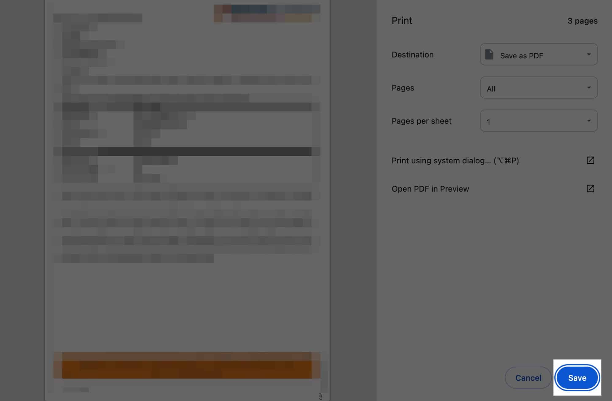 Saving unlocked PDF on a Mac.