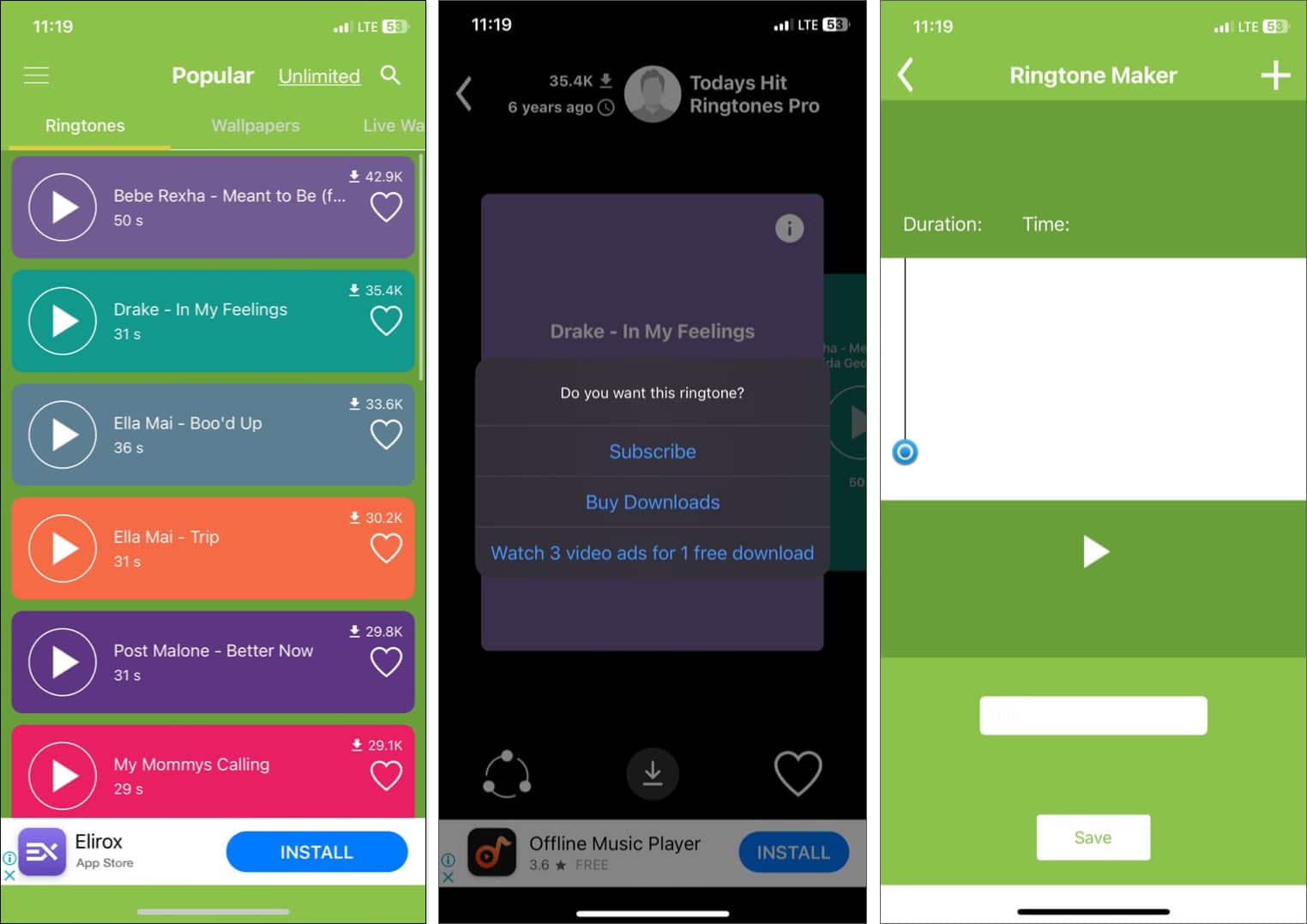 Cool Ringtones, Music & Songs app.