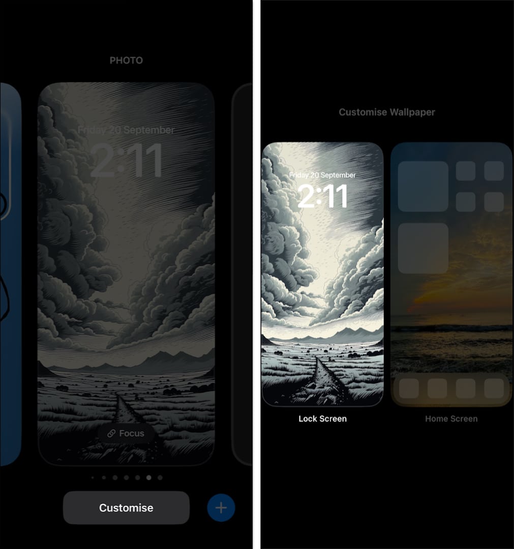 Customizing an iPhone Lock Screen.