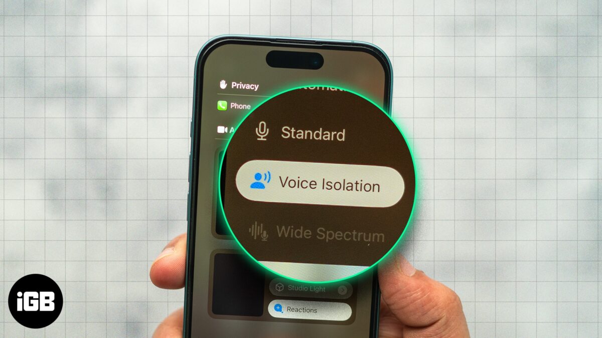 How to turn on voice isolation on iphone