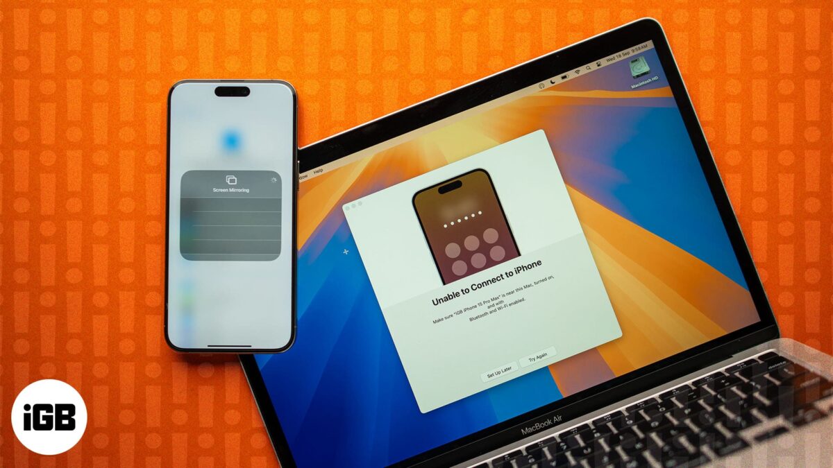 How to fix iphone mirroring not working on mac