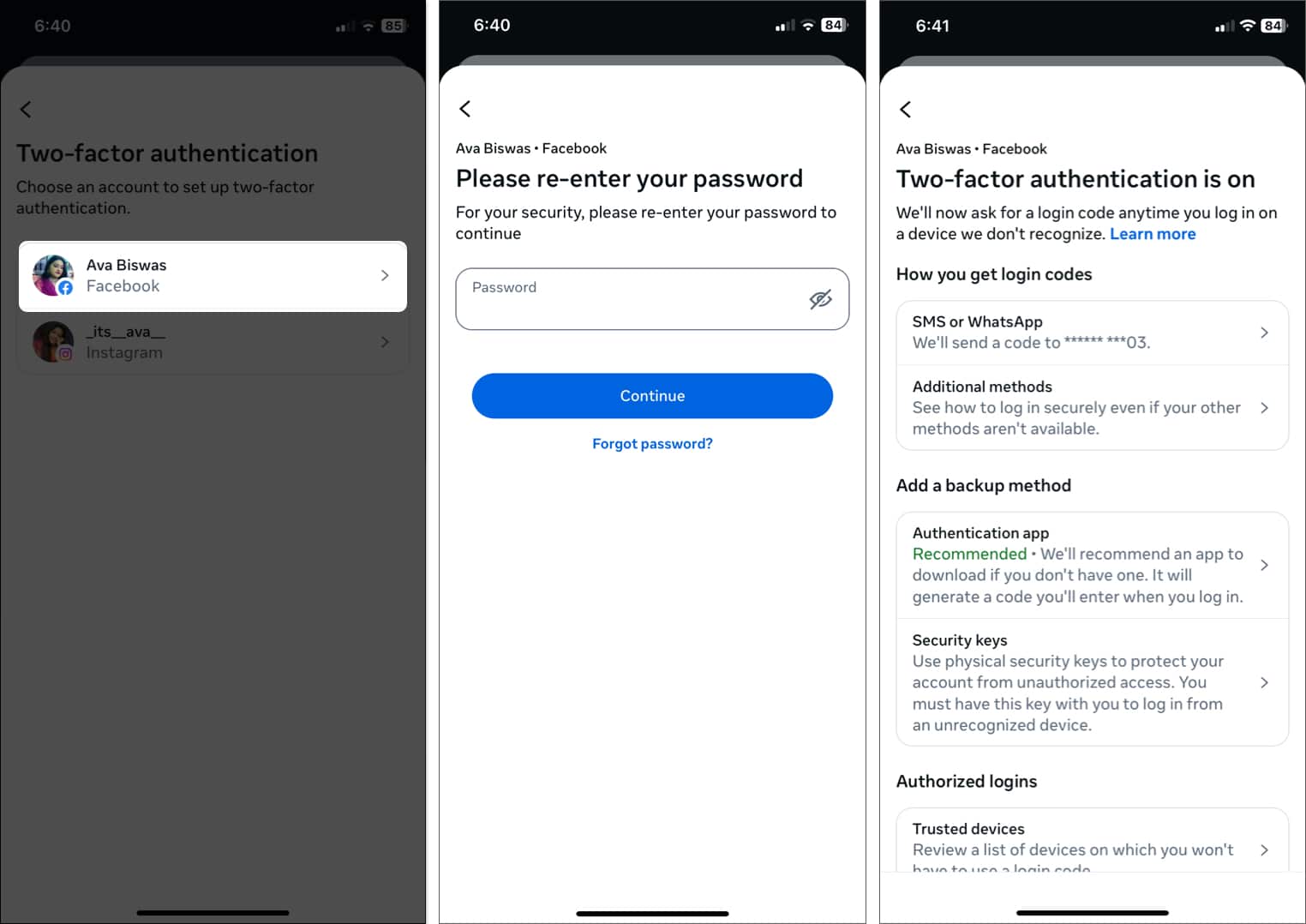 Setup Two-factor authentication in Facebook