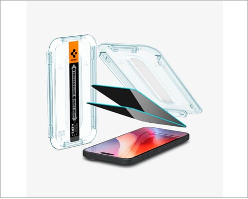 Spigen GLAS.tR EZ Fit Privacy Screen Protector.