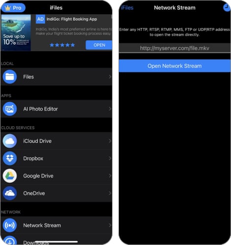 iFiles File Manager Explorer for the iPhone.