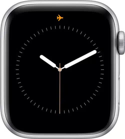 Airplane mode icon on Apple Watch.