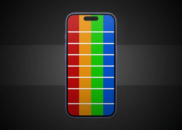 Bold and vibrant shelf iPhone wallpaper.