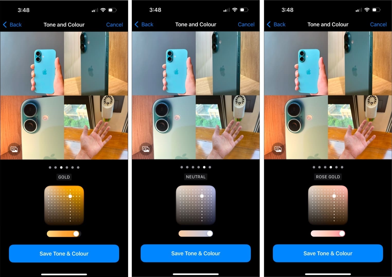 Setting the default Photographic Style from available options.