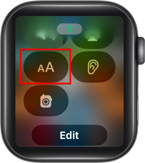 Double A icon on Apple Watch Control center.