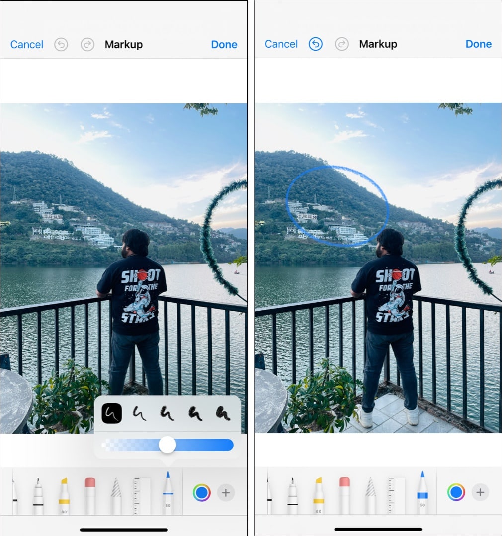 Using markup tools in Photos app in iOS 18.