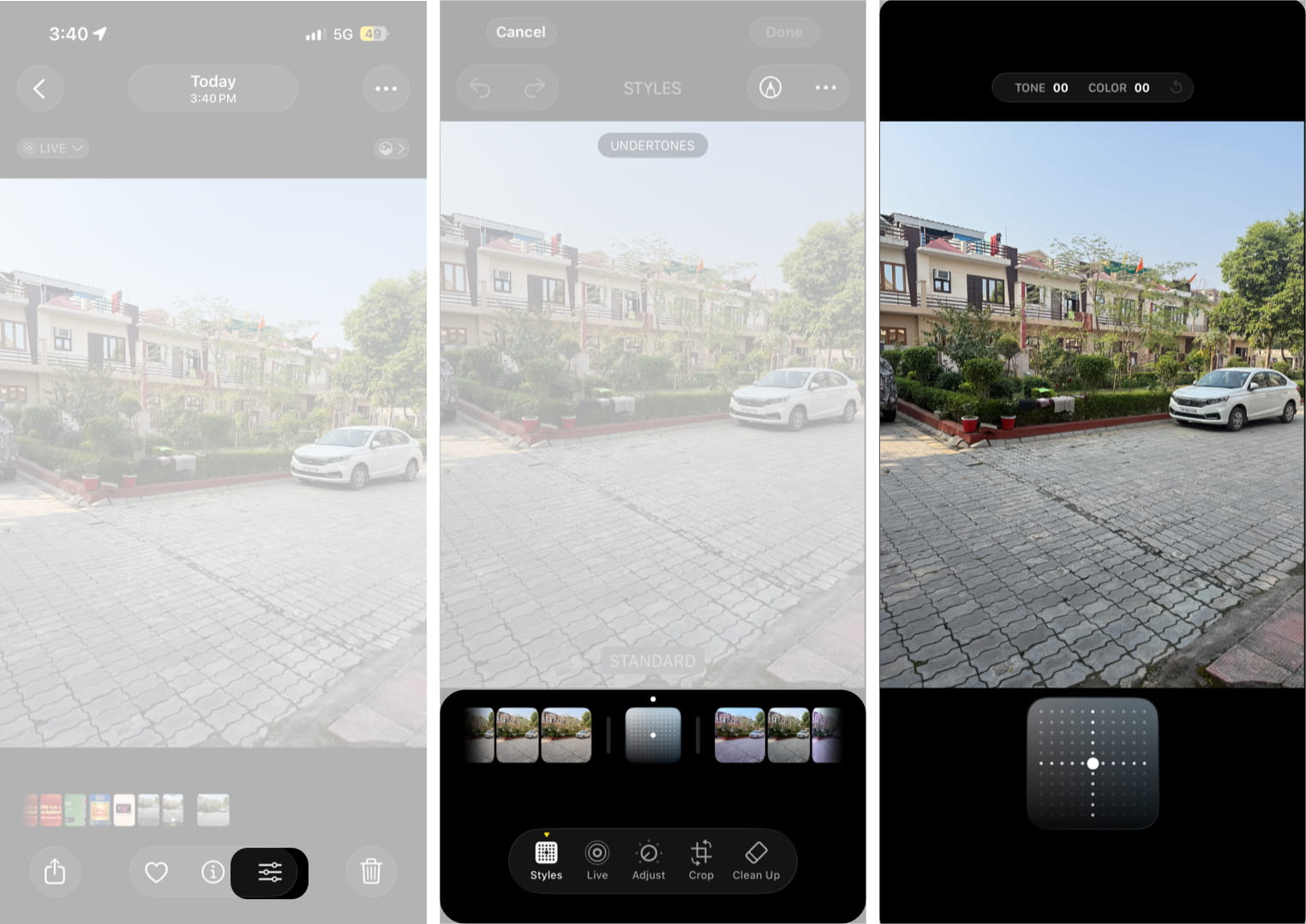 Edit Photographic Styles After Taking a Photo