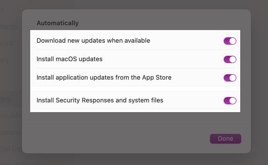 Enable automatic updates for Safari on macOS.